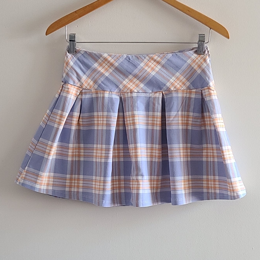 Altr'd State Preppy Pastel Plaid School Girl Clueless Y2K Mini Skirt Size Medium
